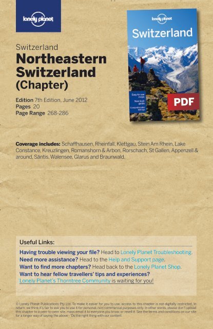 Switzerland7-Northeastern Switzerland - John Covey - University of ...