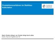 Produktionsverfahren im Stahlbau Kalkulation