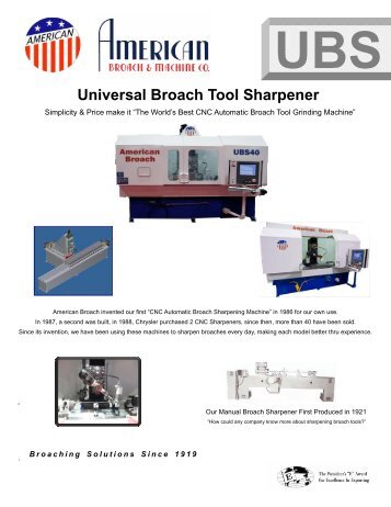 Universal Broach Tool Sharpener - Unan Teknik