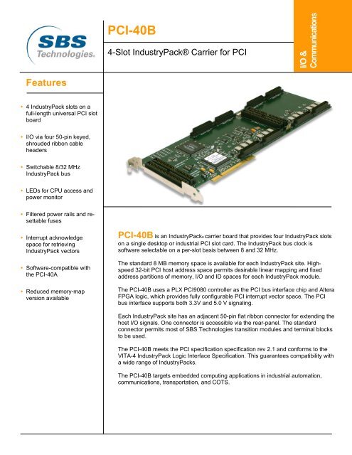 PCI-40B - Acal Technology
