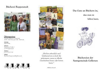 Flyer Büchereien der Samtgemeinde Gellersen (pdf 0,83