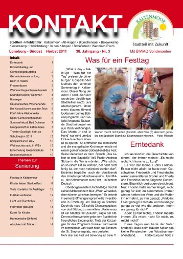 Stadtteilzeitung Kontakt - Ausgabe Herbst 2011 - Amt-Neuhaus