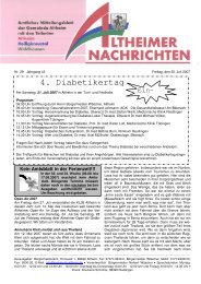 4. Diabetikertag - Gemeinde Altheim
