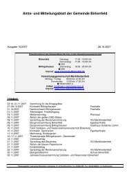 Amts- und Mitteilungsblatt der Gemeinde Birkenfeld