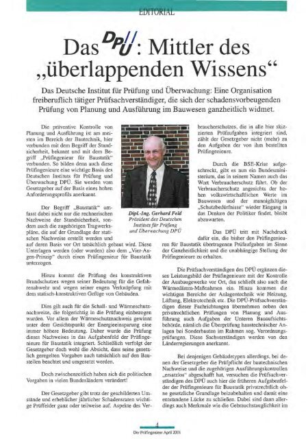 Der Prüfingenieur Ausgabe 18 - BVPI - Bundesvereinigung der ...