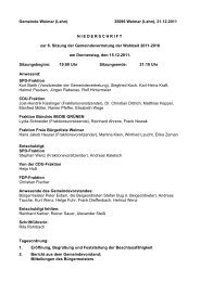 Protokoll vom 15.12.2011 - Gemeinde Weimar