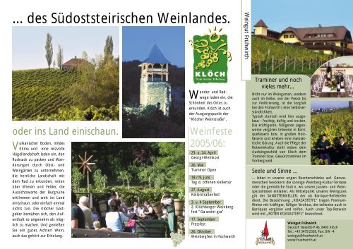 Das Weinblüten- und Kellergasslfest - Region Bad Radkersburg