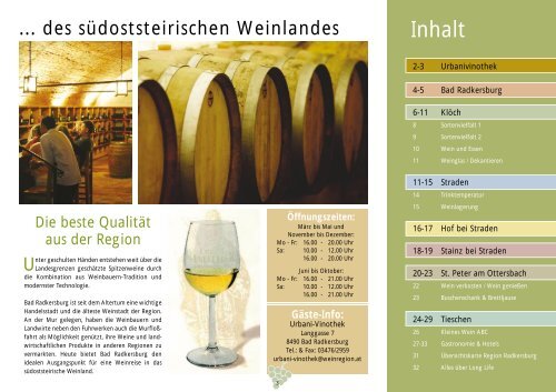 Das Weinblüten- und Kellergasslfest - Region Bad Radkersburg