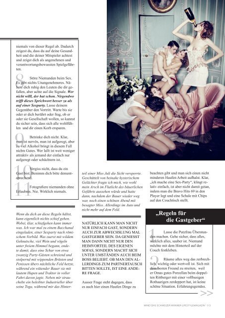 MIND Magazin - Das Schweizer MännerLifestyleMagazin Dezember 2012