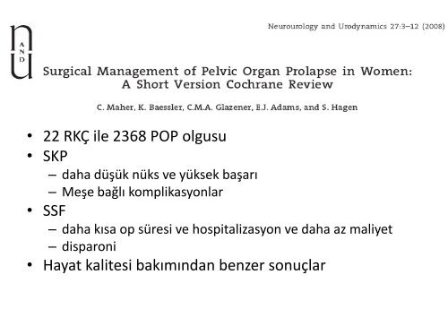 POP CERRAHİSİ - Prof. Dr. Fuat Demirci(24 Aralık - Tjodizmir.org.tr