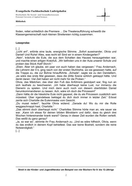 Vorstellung der besprochenen Bücher, PDF , 167 KB