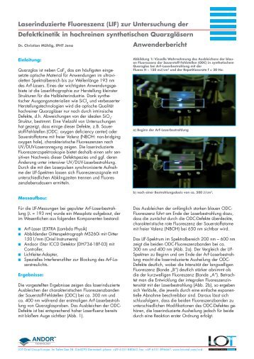 Laserinduzierte Fluoreszenz (LIF) zur Untersuchung ... - L.O.T.-Oriel