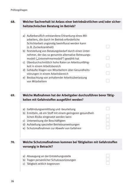 Prüfungsfragen Arbeitssicherheit - Die BG ETEM