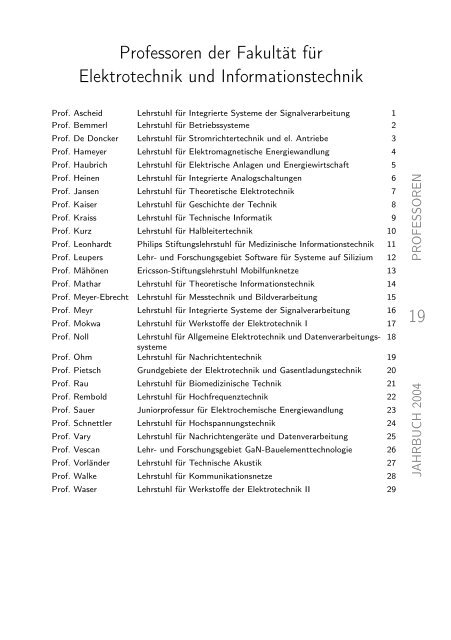 absolventenjahrbuch 2004 - Tag der Elektrotechnik und ...