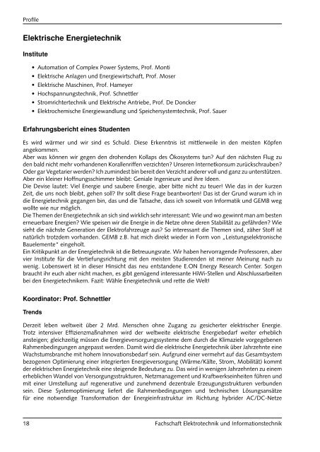 Infoheft Download - FSET - RWTH Aachen University