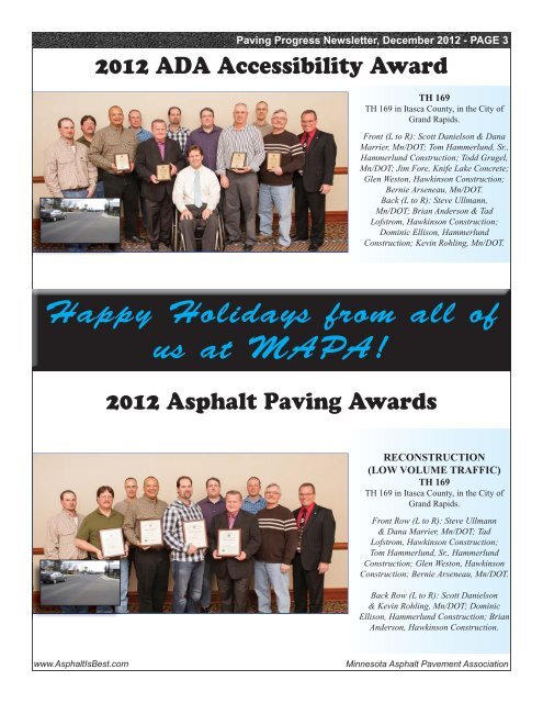 December 2012 - Minnesota Asphalt Pavement Association's