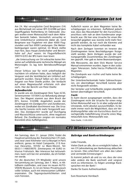 CFI Bulletin- December 2003 - Club Fournier International - scram!