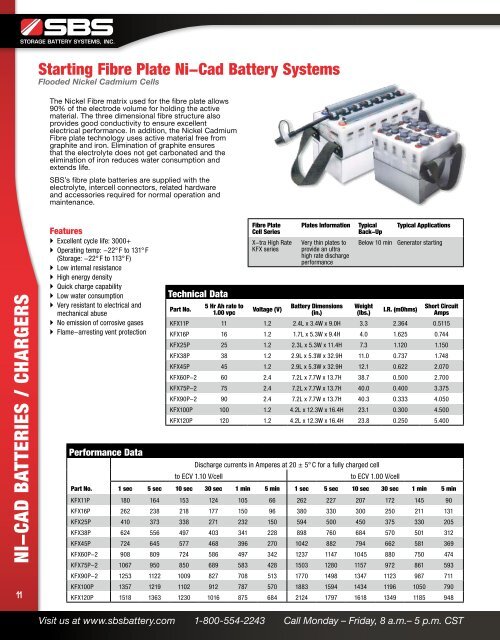 2012 STATIONARY PRODUCT CATALOG - Sbsbattery.com