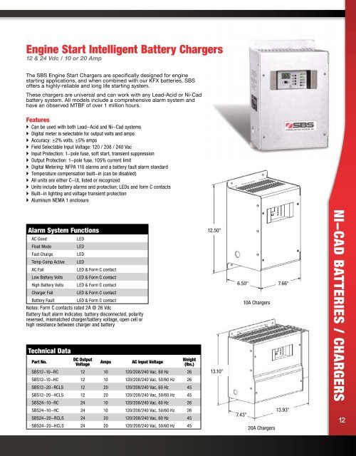 2012 STATIONARY PRODUCT CATALOG - Sbsbattery.com