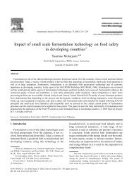 Impact of small scale fermentation technology on food safety in ...