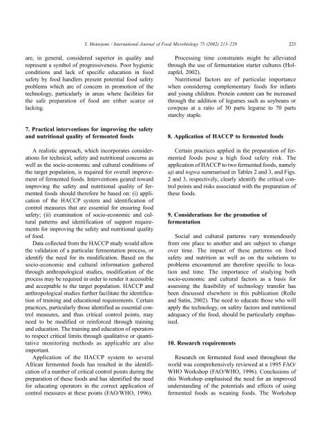 Impact of small scale fermentation technology on food safety in ...