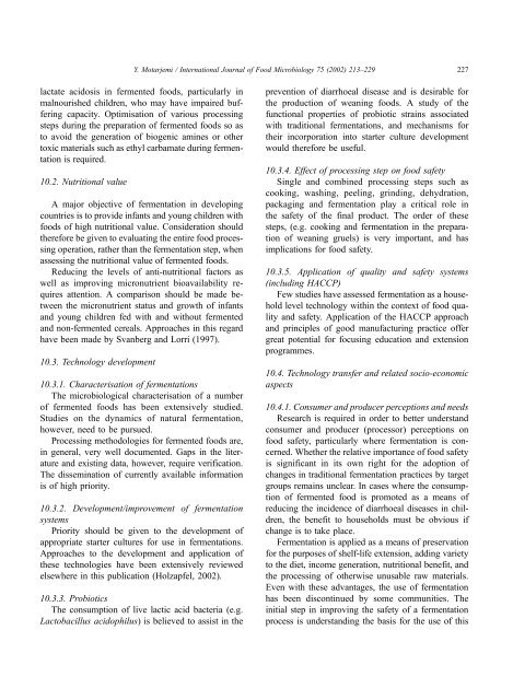 Impact of small scale fermentation technology on food safety in ...