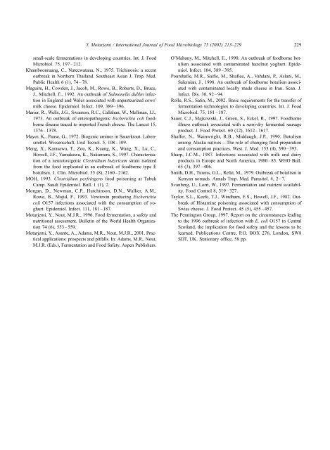 Impact of small scale fermentation technology on food safety in ...