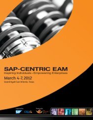 March 4 - 7, 2012 - SAP-Centric EAM