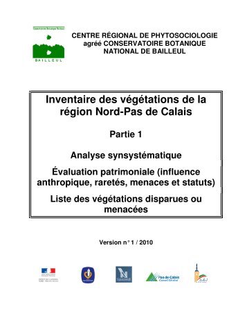 Inventaire des végétations de la région Nord-Pas de Calais