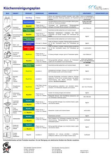 Standardplan Maya D A4 - Steinfels Cleaning Systems