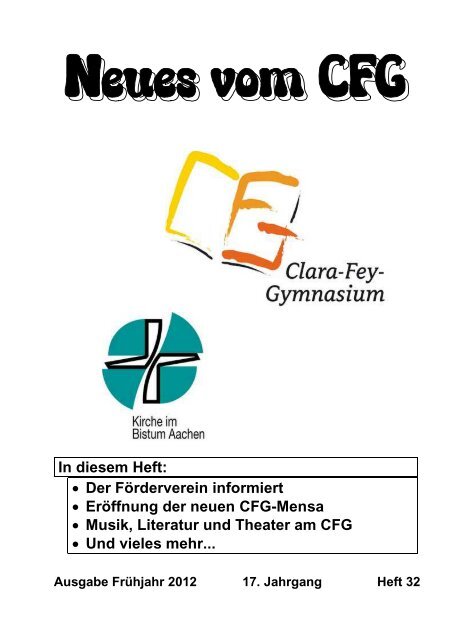 Neues vom CFG - Heft 32 - Frühjahr 2012 (PDF