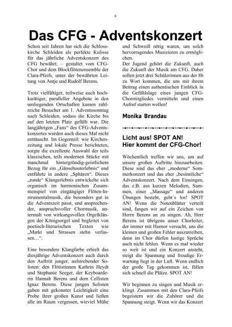 Neues vom CFG - Heft 32 - Frühjahr 2012 (PDF