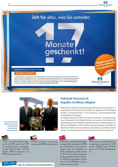 Aktuelle Volksbank Neckartal Informationen - Volksbank Neckartal eG