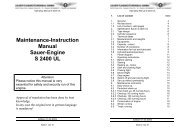 Maintenance-Instruction Manual Sauer-Engine S 2400 UL