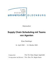 Supply Chain Scheduling mit Teams von Agenten