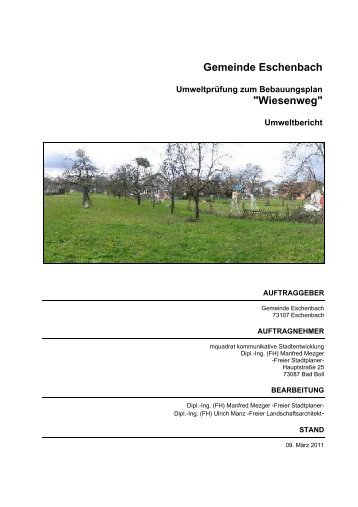 Umweltbericht - Gemeinde Eschenbach