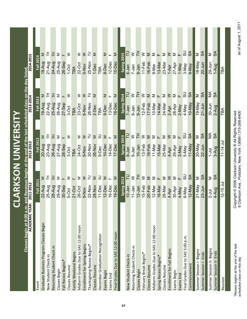 School of Business - Clarkson University