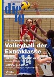 Volleyball der Extraklasse Volleyball der Extraklasse - TG Tuttlingen