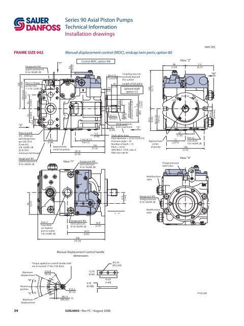 Sauer-Danfoss series S90 axial piston pumps