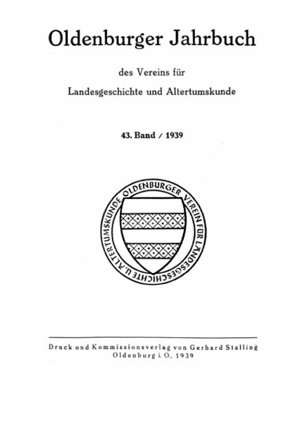 Oldenburger Jahrbuch - der Landesbibliothek Oldenburg