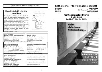 Ausgabe Juli 2011 - katholische Kirche Boehl-Iggelheim