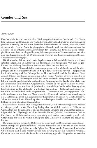 Birgit Sauer: Gender und Sex - Die Linke.SDS Leipzig