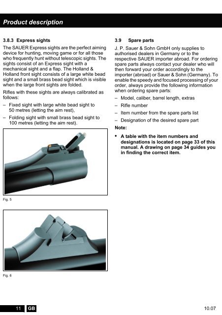 Operating and Safety Instructions - Sauer