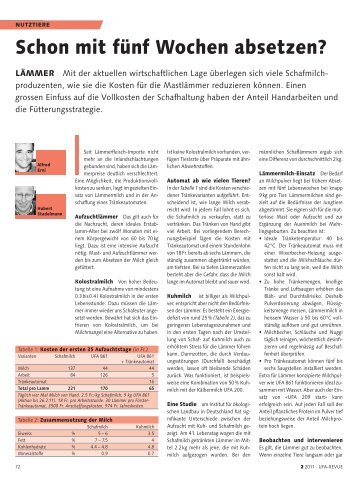 Fachartikel - Schon mit fünf Wochen absetzen? (pdf / 477