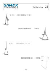 Ophthalmology - SIMEX Medizintechnik GmbH