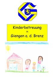 Kinderbetreuung Giengen a. d. Brenz - Stadt Giengen