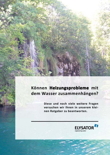 Können Heizungsprobleme mit dem Wasser ... - Elysator