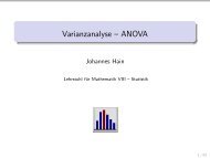Varianzanalyse – ANOVA - Lehrstuhl für Mathematische Statistik Uni ...