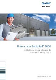 Bramy typu RapidRoll ® 3000 (1.74 MB) - Albany Door Systems