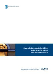 Finanssikriisin reaalitaloudelliset vaikutukset Suomessa
